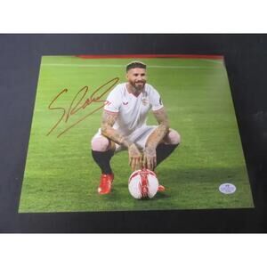 Sergio Ramos real Madrid Signed 8x10 Photo VSA COA